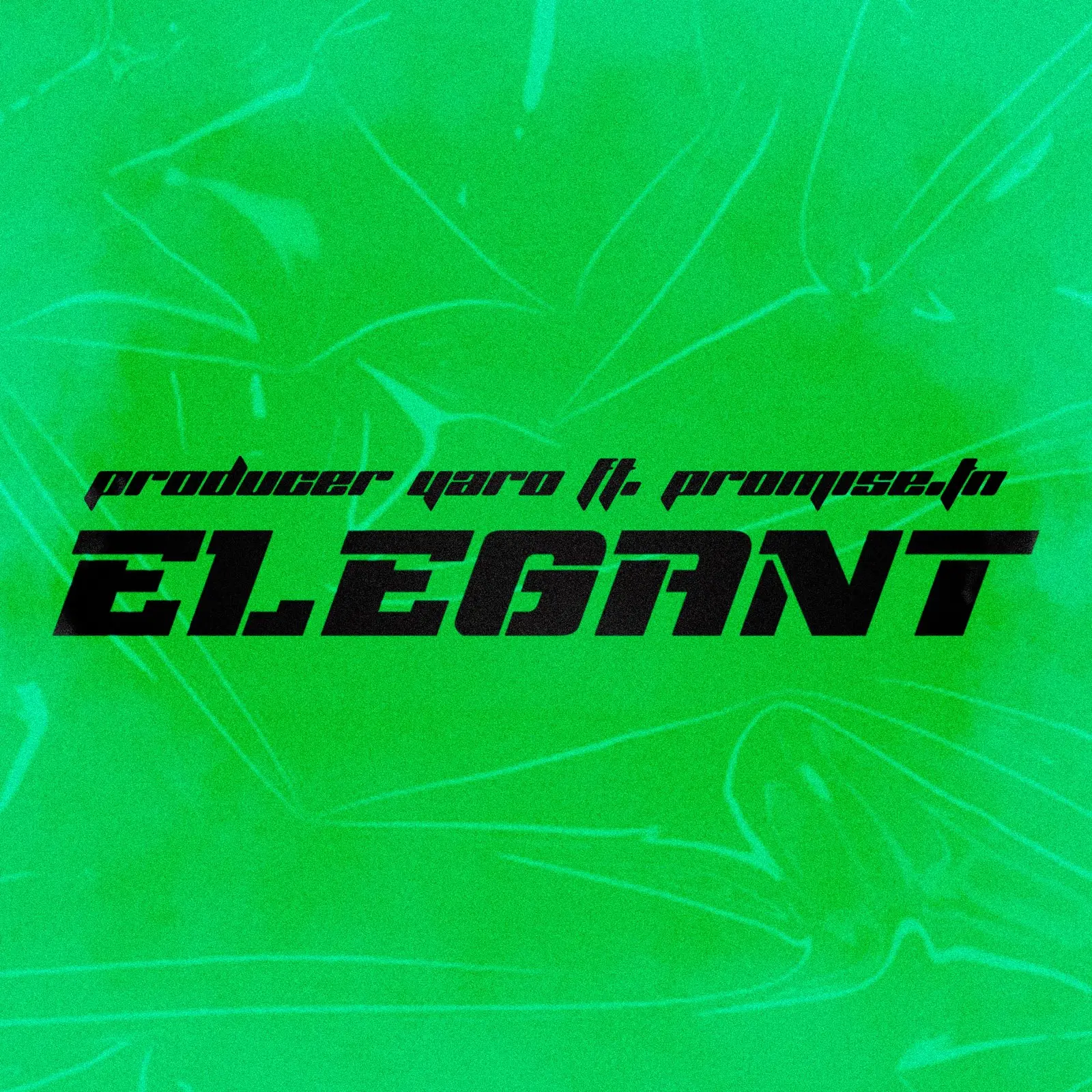 Green background with black track name in the front.